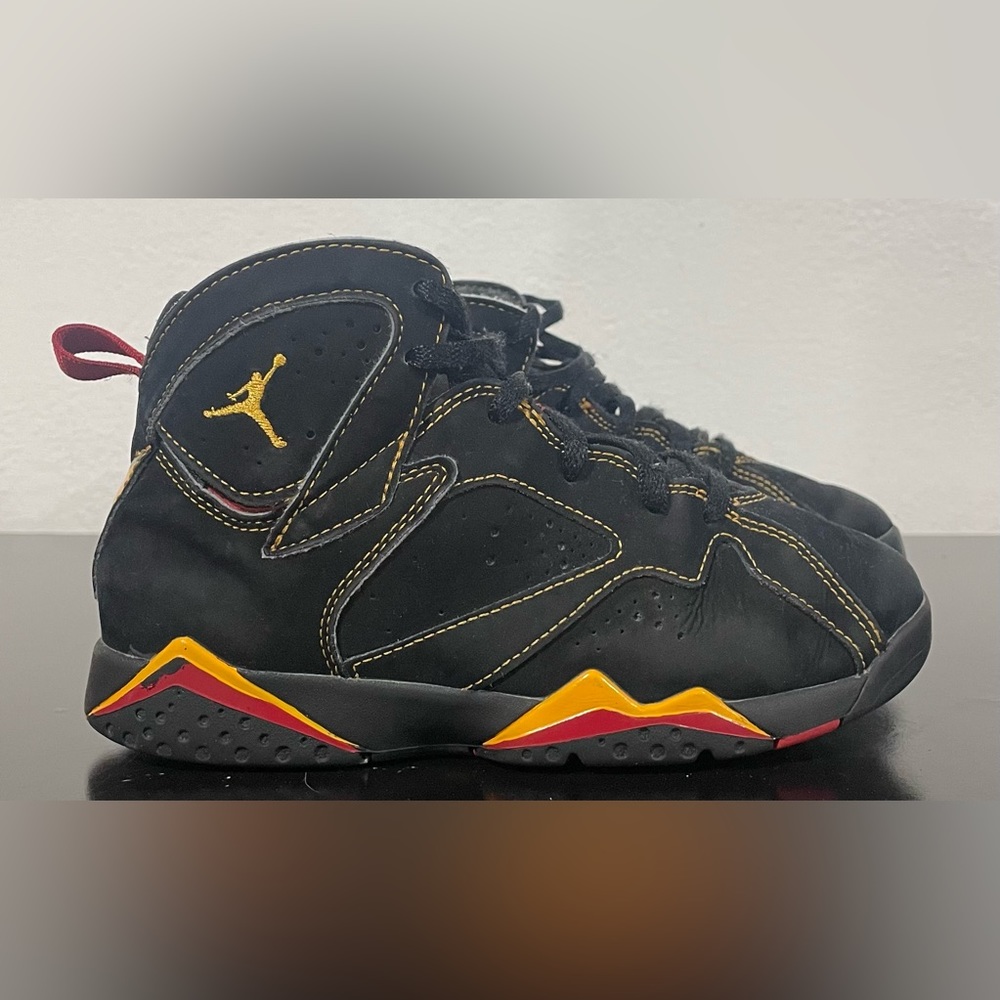 Jordan 7 Retro Citrus 2022 Size 1.5Y PS Black Red DJ2778-081